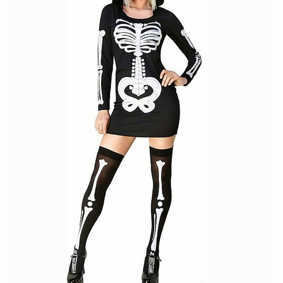 skeleton mini dress